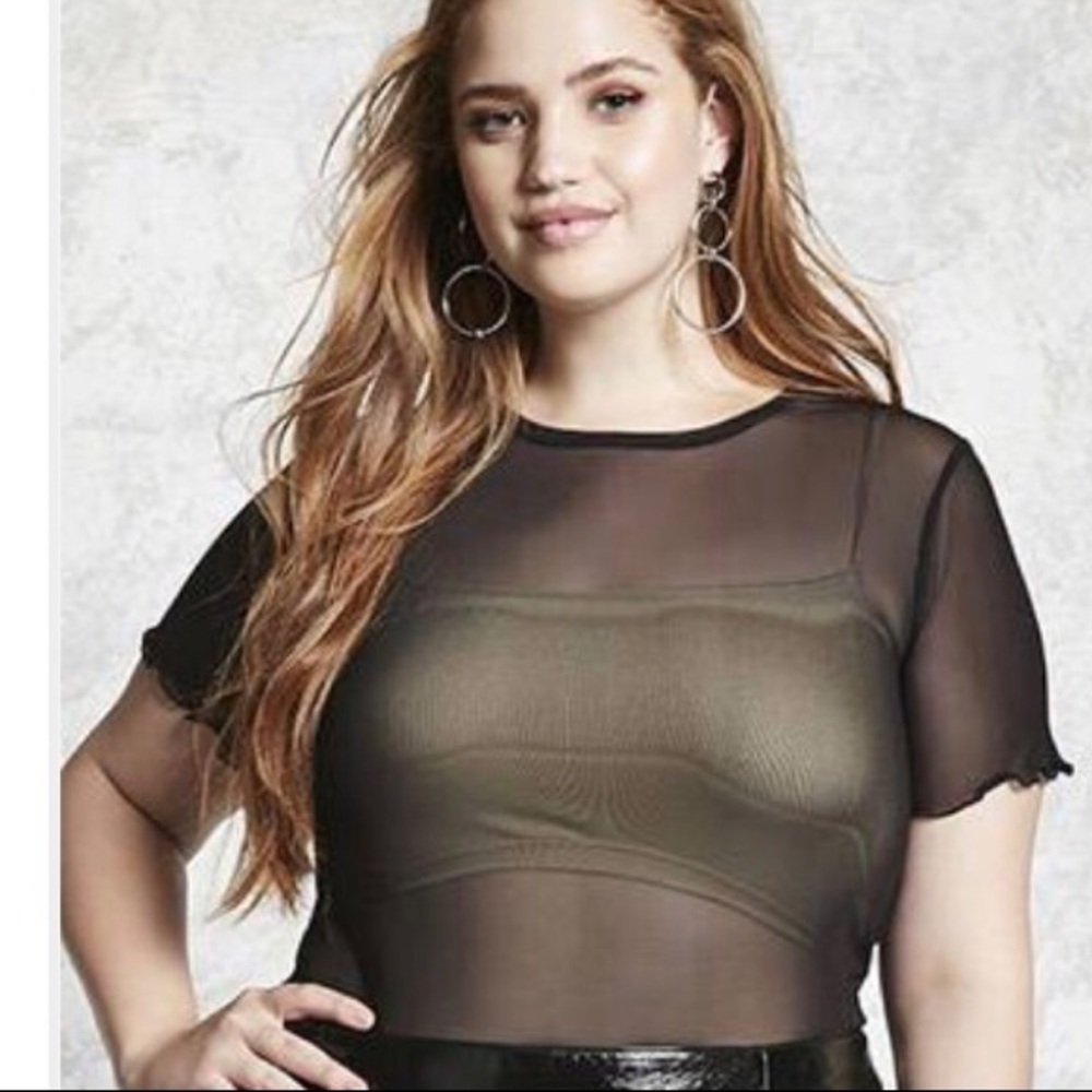 Forever 21 Sheer Black Top